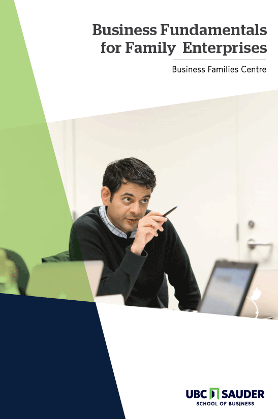 Business Fundamentals for Family Enterprises brochure cover